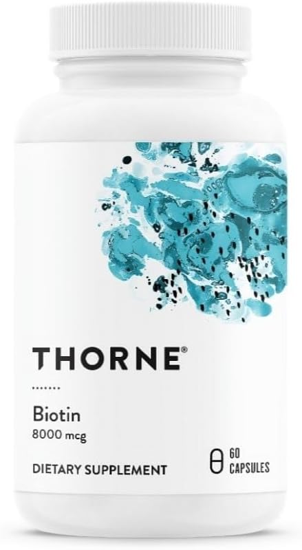 THORNE Biotin - Vitamin B7 (Biotin) for Healthy Hair, Nails, and Skin - 60 Capsules