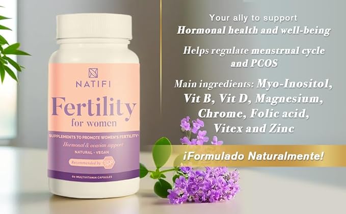 (2 Bottles Fertility Prenatal Vitamins Regulate Cycles Balance Hormones, Aid Ovulation. Conception Multivitamin for Women. 60 Caps Folic Acid, Myo Inositol, Vitex