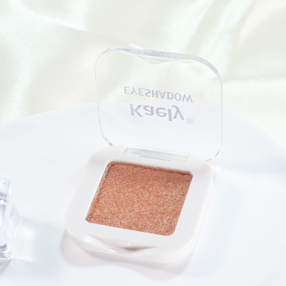 Glittler Single Eye Shadow Palette Makeup, Champagne Gold Sparkle Shimmer Monochrome Eyeshadow For Old Women, Pigmented Waterproof Sombras Para Ojos, Vegan, Talc, Paraben & Cruelty Free, 01