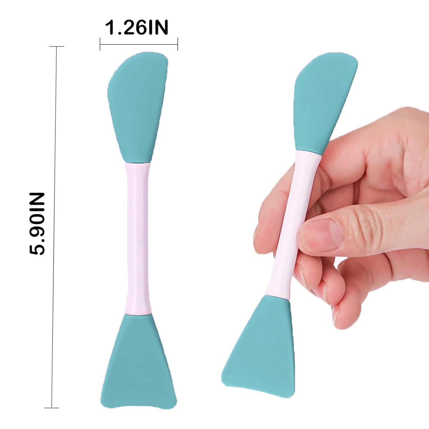 Mask Applicator Silicone Face Brush Face Mud Cream,Clay Mask,DIY,Modeling Mask Brushes DIY Mud Mixing Spatula Double-end Handheld Scoop Skin Care Make up Foundation Gel Cosmetic Tools