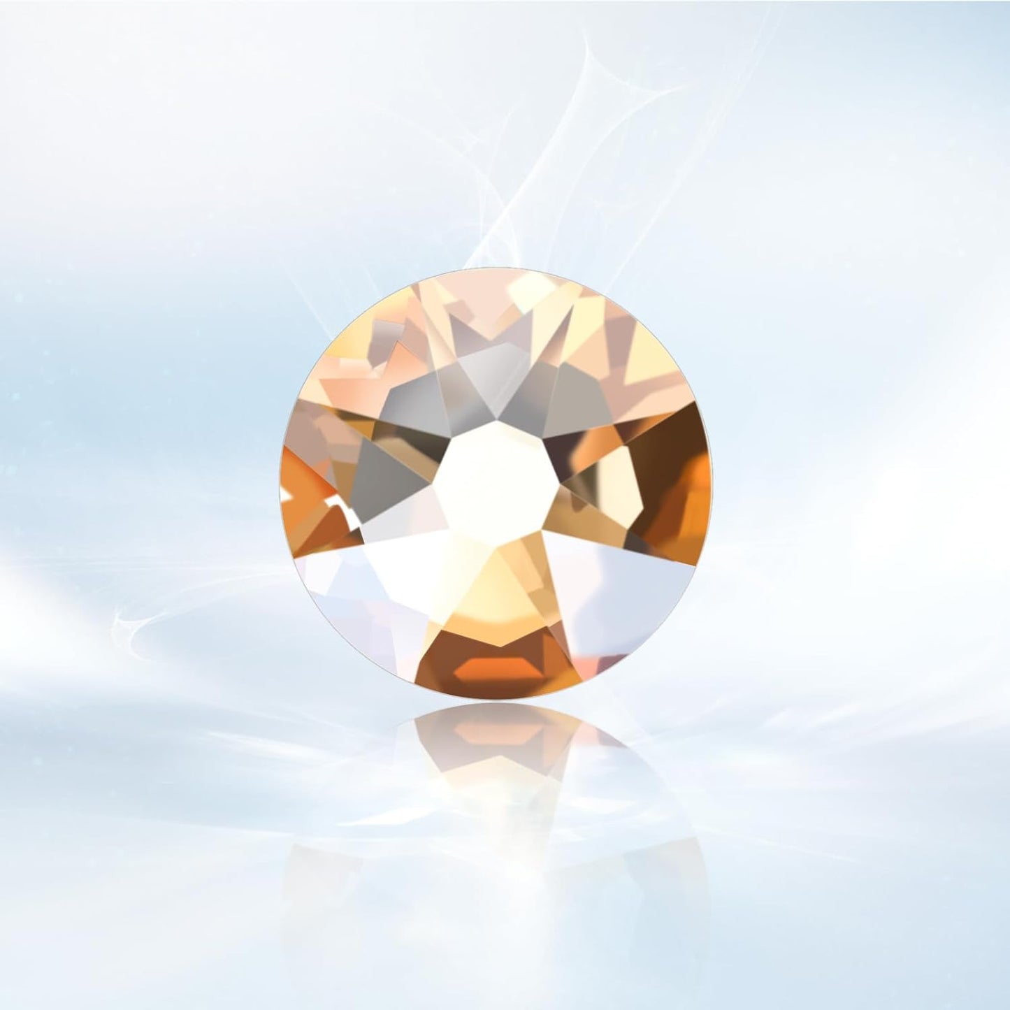 Novani Golden Shadow Rhinestones 1440pcs Flat Back Round Rhinestone Style 2088 Sparkly Crystal Gemstones for Nail Art and Crafting SS16,3.8-4.0mm