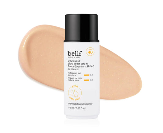 belif Dew Guard Vitamin C Glow Tint SPF 40 - Niacinamide, Hyaluronic Acid, Glow Booster + Serum + UVA/UVB Protection, Korean Tinted Mositurizer, 1.69 fl. oz