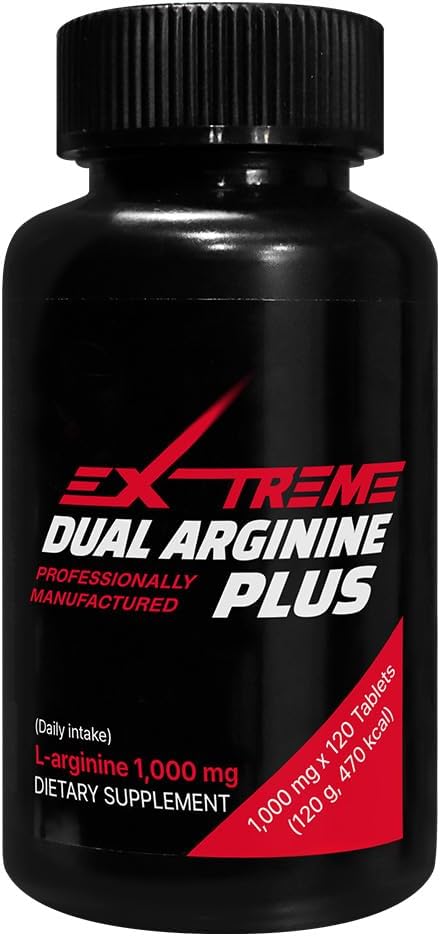 EXTREME Dual ARGININE Plus with Vitamin B Complex - Boost up Energy & Vitality for Men's Sports Performance (1,000mg x 120 Tablets, 2 Months Supply)