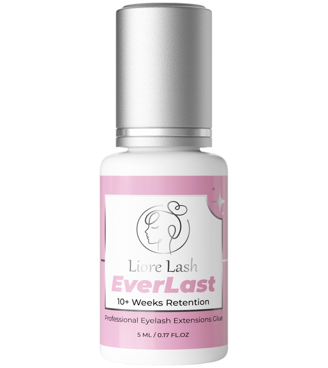 Everlast Strong Eyelash Extension Glue Liore Lash/Retention - 10 Weeks/ 0.5-1 Sec Fast Dry/Black Adhesive/Professional Supplies for Classic/Volume Lashes