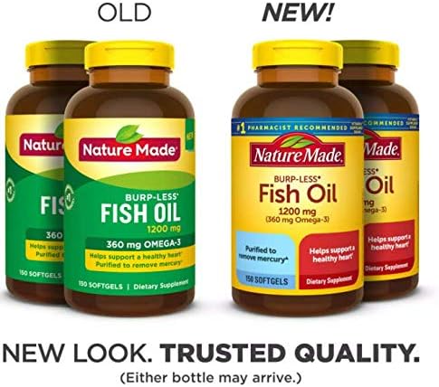 Fish Oil Burp-Less, 1200mg, 360mg Omega 3, 150ct