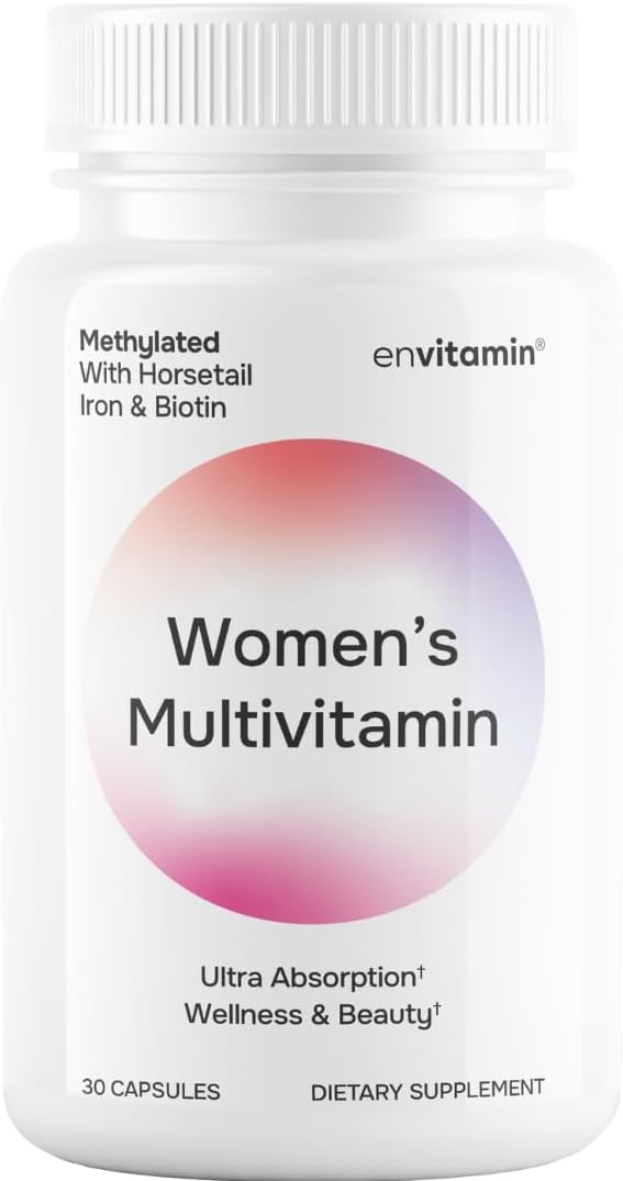 Womens Multivitamin Multimineral Horsetail, Iron, Biotin Complex with L Methylfolate for Ultra Absorption