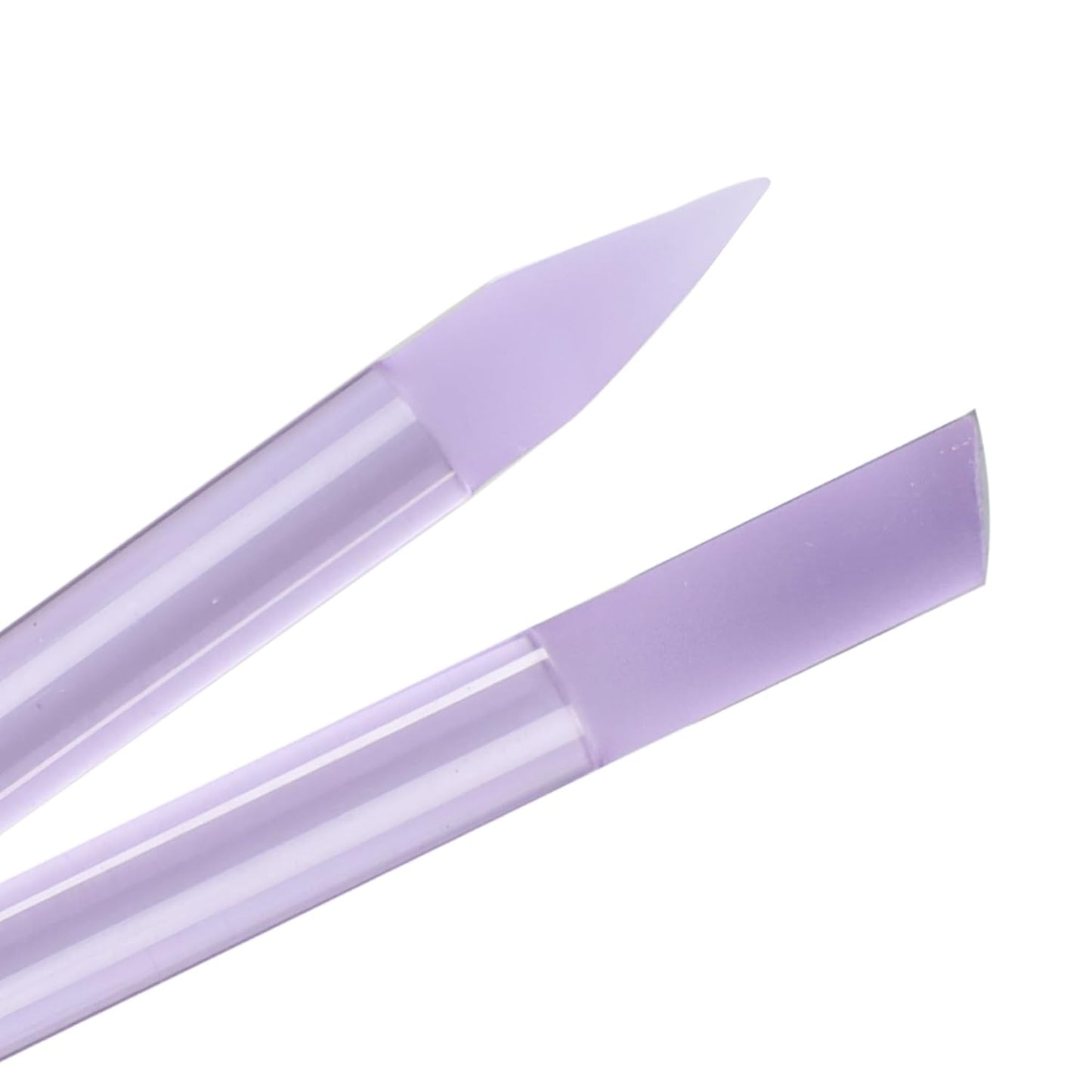 Bona Fide Beauty Glass Cuticle Pusher - High Grit Purple Dual Ended Nail Care Tool with Pointed and Slanted End. Manicure Tool for Women