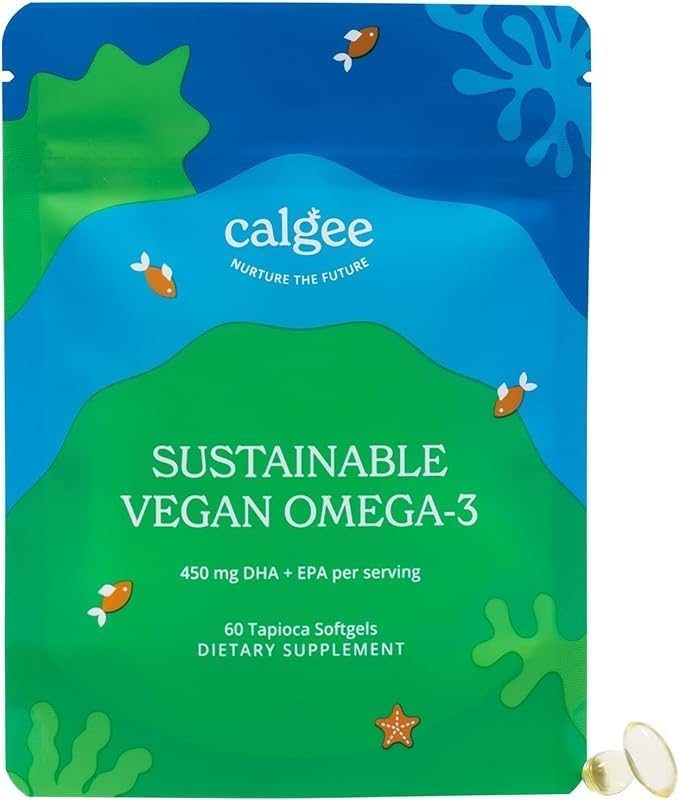 Vegan Omega 3-450mg DHA & EPA Fatty Acids - Sustainable Algae Oil - Plant-Based Fish Oil Alternative - Carrageenan-Free Softgels (60 Ct)