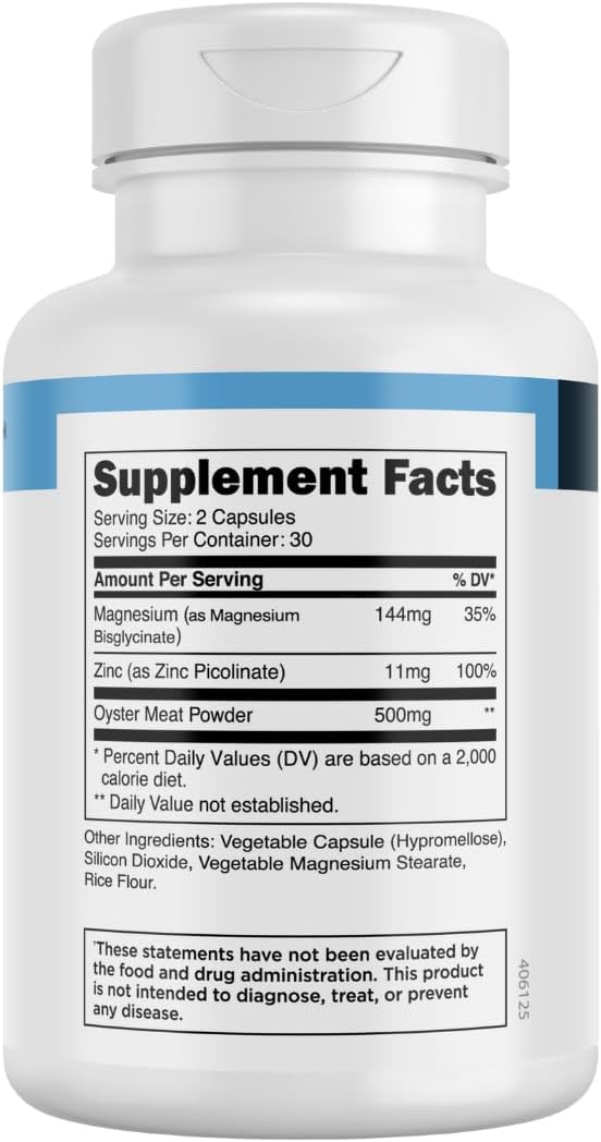 Transparent Labs ZMO - Muscle Builder for Men & Women with Zinc, Magnesium Glycinate, & Oyster Powder for Muscle Recovery - 60 Count
