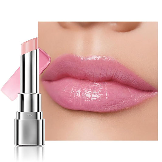 1Pcs Tinted Lip Balm Moisturizing Lipstick – Soft Pale Pink Sheer Hydrating Lip Color for Dry Lips – Nourishing Lip Balm for All Women with a Subtle Natural Scent (S01 Spring)