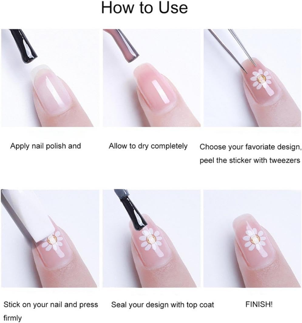 Christmas Nail Stickers Santa Claus Nail Stickers for Nails Art Bear Nail Art Decals with Xmas Tree Design 5D Self Adhesive Nails Charms Supply for Women Girls Manicure DIY Decoration Accessories