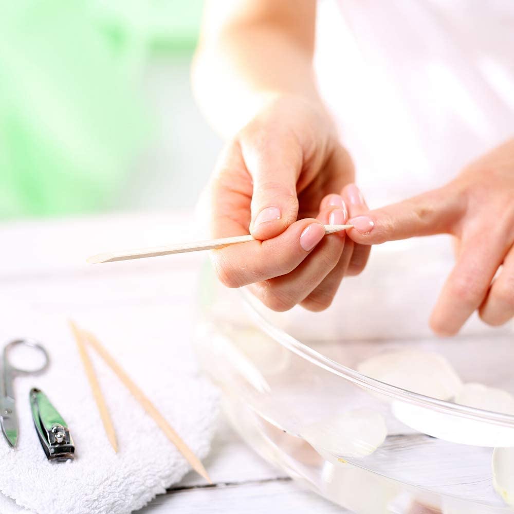 AMOSTBY Orange Sticks For Nails - 600PCS Wooden Cuticle Pusher Stick Cuticle Pusher,4.5 inch Nails Remover Tools for Manicure Pedicure