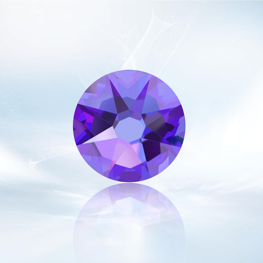 Novani Purple Velvet Rhinestones 1440pcs Flat Back Round Rhinestone Style 2088 Sparkly Crystal Gemstones for Nail Art and Crafting SS16,3.8-4.0mm