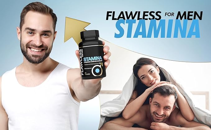 Stamina | L-Arginine, L -Citrulline & Nitric Oxide Supplement for Men | Promotes Male Vitality, Blood Flow and Endurance | 60 Capsules
