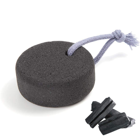 Pumice Stone for Feet, Body, Hands [Made in Japan] Silk or Charcoal Plus Hyaluronic Acid Essence Blended for Extra Fine Smooth Finish, Soft Foot Pumice Scrubber (Charcoal Essence)