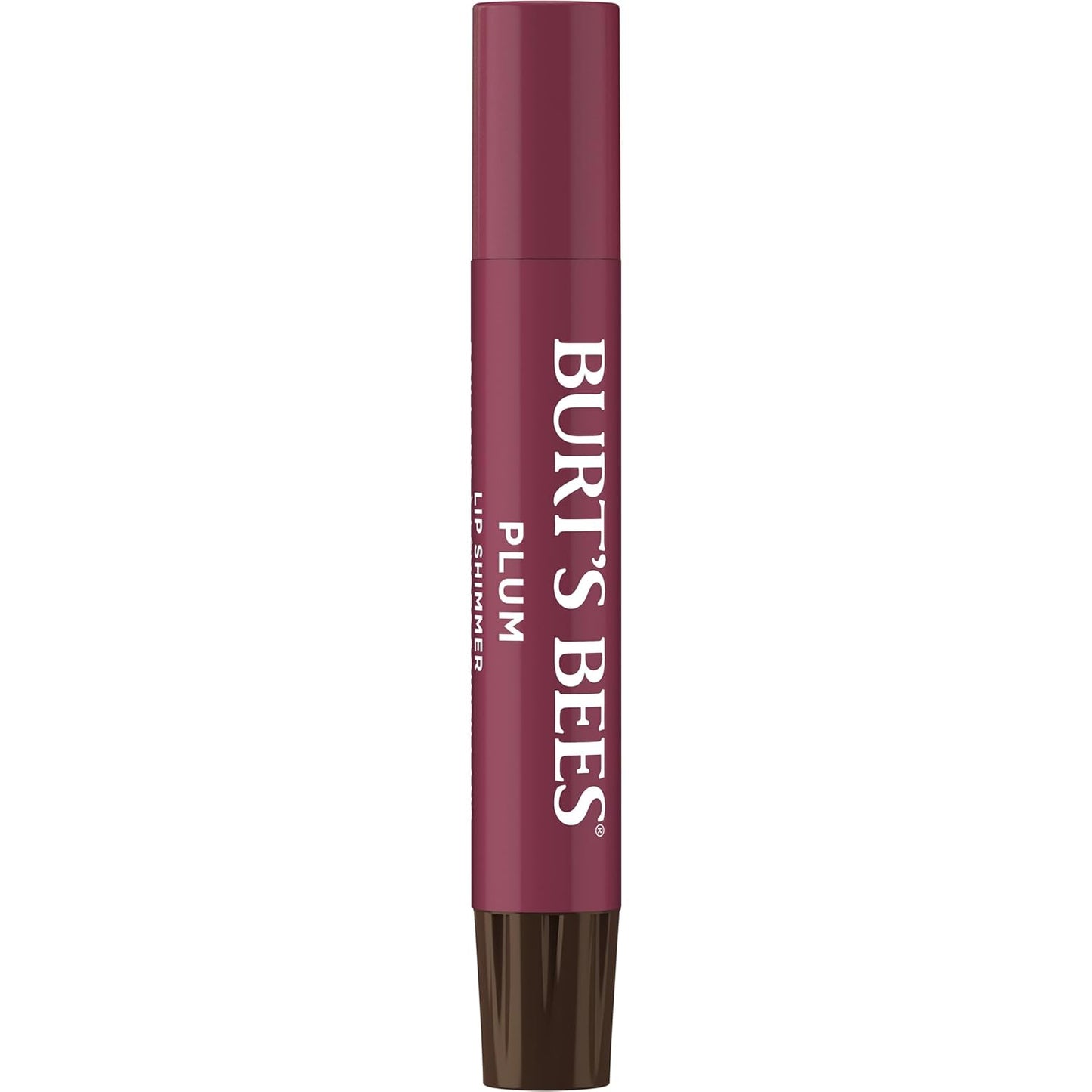 Burt's Bees Shimmer Lip Tint Set, Tinted Lip Balm Stick, Moisturizing for All Day Hydration with Natural Origin Glowy Pigmented Finish & Buildable Color, Plum (4-Pack)