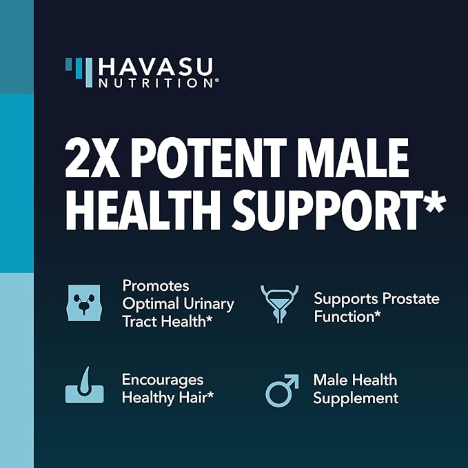 Saw Palmetto with Stinging Nettle Extract - 2X Formula Saw Palmetto Prostate Support Supplement for Men's Health - DHT Blocker for Men to Support Hair, Bladder and Prostate Health - 2 Month Supply