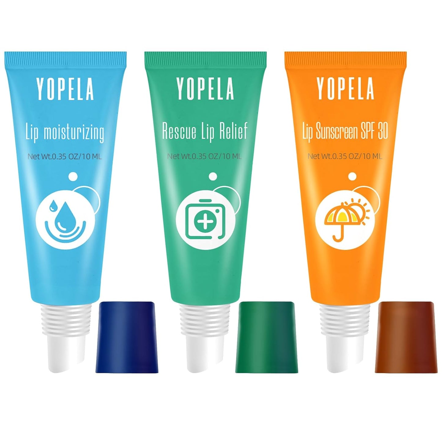 Yopela Lip Butter Balm Set 3 Pack, Lips Balm SPF 30 Sunscreen, Hydrating, Nourishing & Softening Dry Cracked Lips, Natural Lip Moisturizer for Men, Women & Kids Party Favors Gift Set