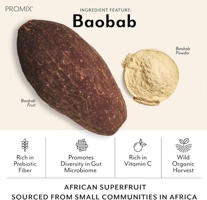 Promix Debloat Prebiotics and Probiotics Immune Support Supplement for Digestion, Cortisol Health, Gut Cleanse - Mango - 30 Count