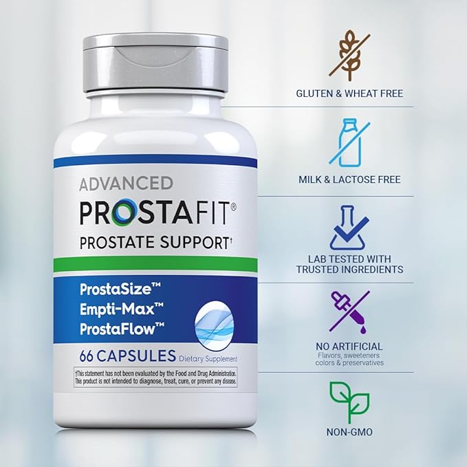 Piping Rock ProstaFit Advanced Prostate Support* | Health Supplement for Men | Herbal Complex with Saw Palmetto, Pumpkin Seed, Zinc, Plus Stinging Nettle Extract | 66 Capsules | Laboratory Tested