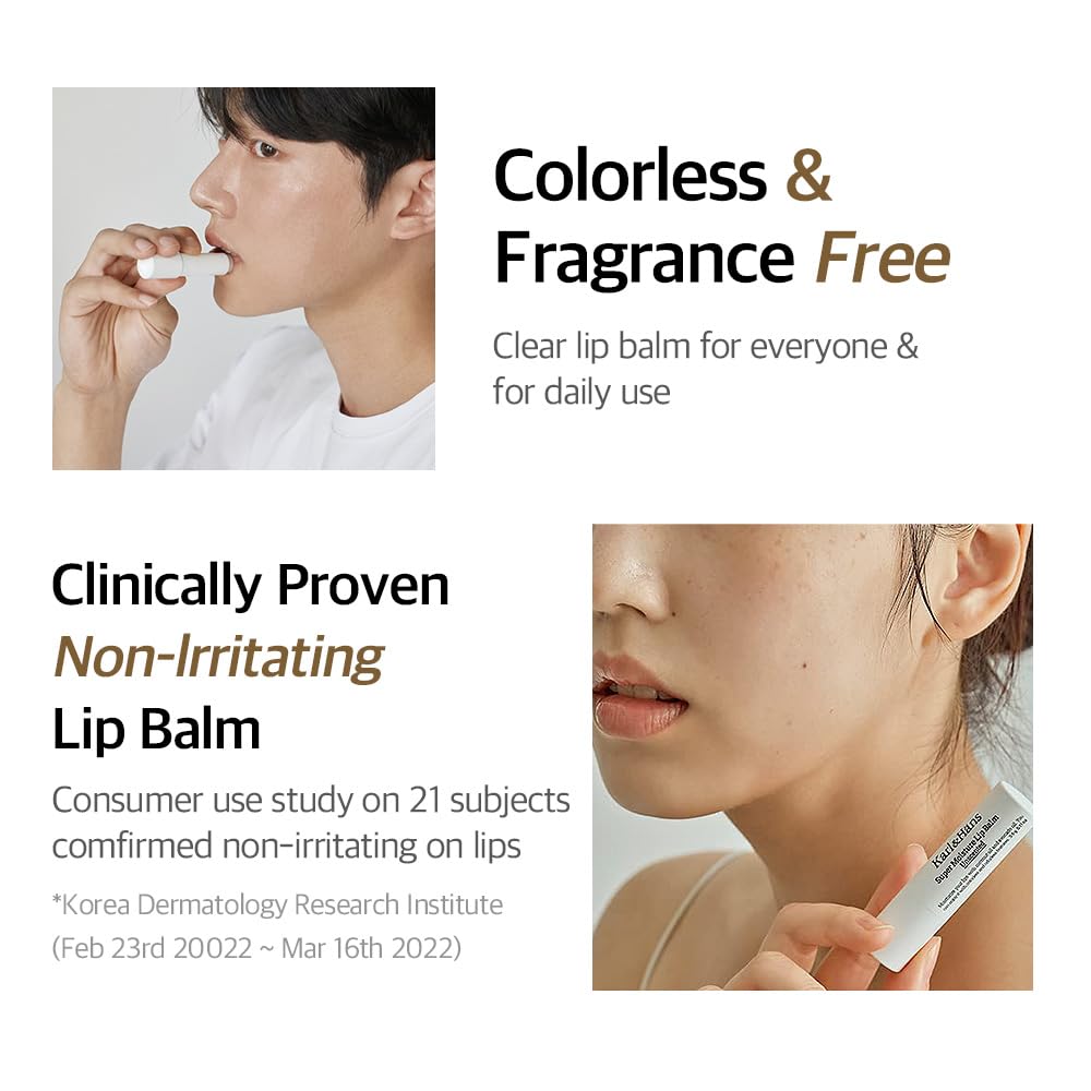 Karl&Hans Super Moisturizing Lip Balm - Unscented with Coconut & Avocado Oil for Lip Repair and Care, Soothes and Hydrates Dry Lips with Natural and Nourishing Formula - 1 Count