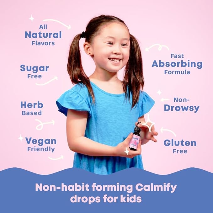 Magnesium Citrate Liquid & Magnesium Glycinate for Kids - Sugar Gluten Free Magnesium for Kids - Liquid Magnesium Blend with L Theanine for Kids & Chamomile Magnesium Kids Supplement for Kids & Teens