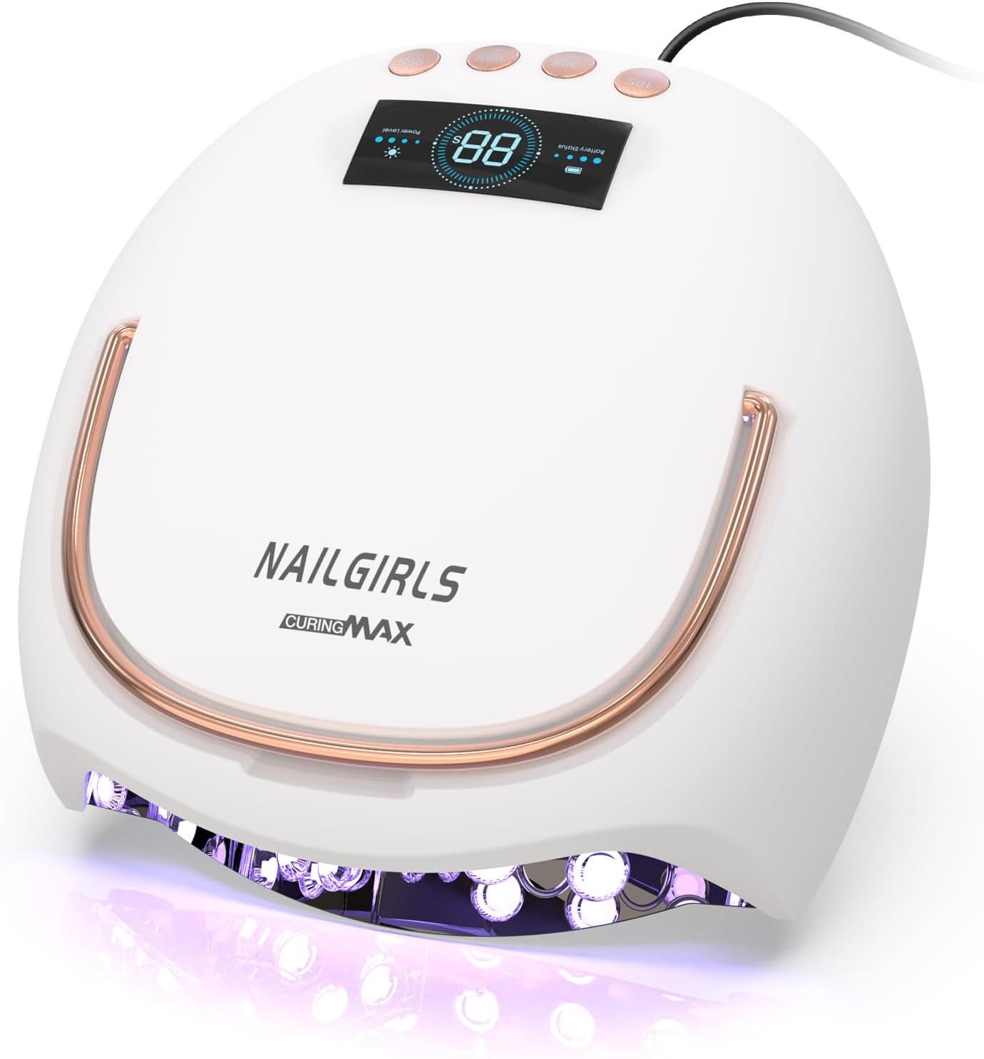 NAILGIRLS 80W UV LED Nail Lamp, Auto-Sensor LCD Display, UV Light for Gel Nails with 4 Timers Flash Cure for Gel Polish, Professional Nail Dryer Fast Curing Lamp Nail Art Tools for Women Girls
