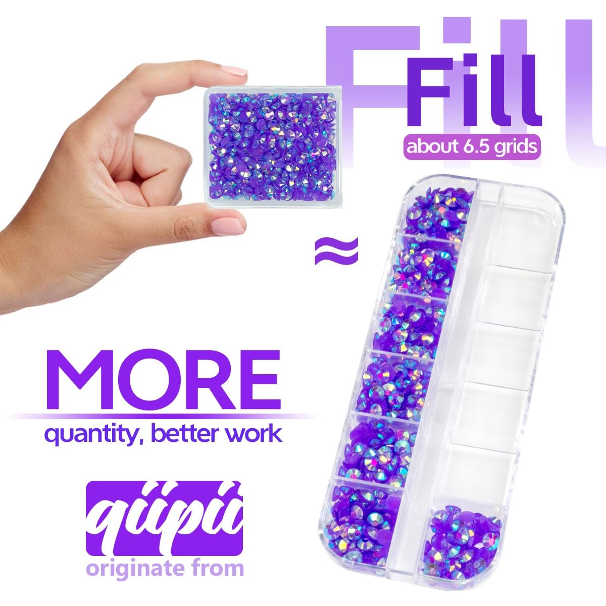 Dark Purple AB Resin Rhinestones for Crafting 3mm 4mm 5mm Violet Flatback Jelly Stones Bulk SS10 SS16 SS20 Non-Hotfix Diamonds Crystals Gems for Nails Face Eyes Makeup Body Tumblers DIY Crafts