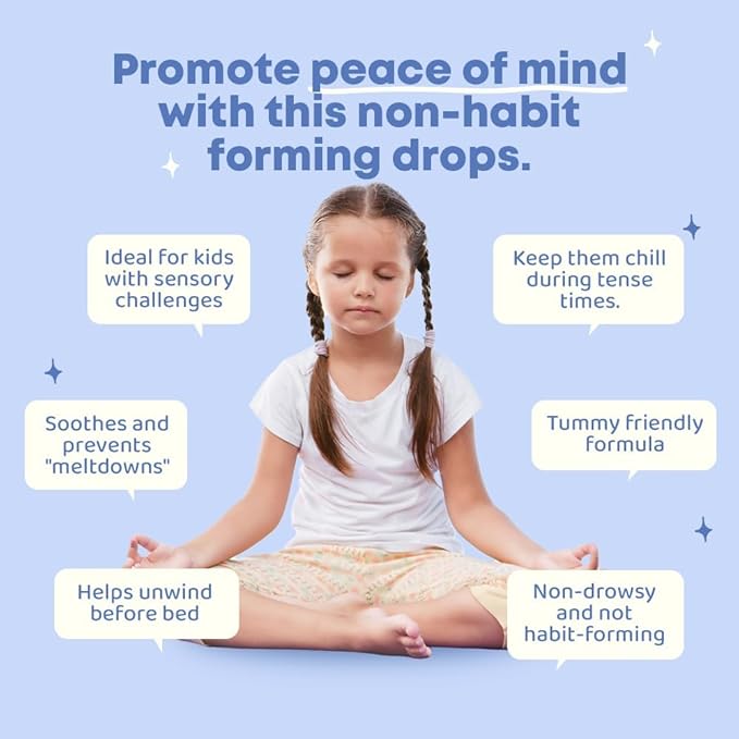 Magnesium Citrate Liquid & Magnesium Glycinate for Kids - Sugar Gluten Free Magnesium for Kids - Liquid Magnesium Blend with L Theanine for Kids & Chamomile Magnesium Kids Supplement for Kids & Teens