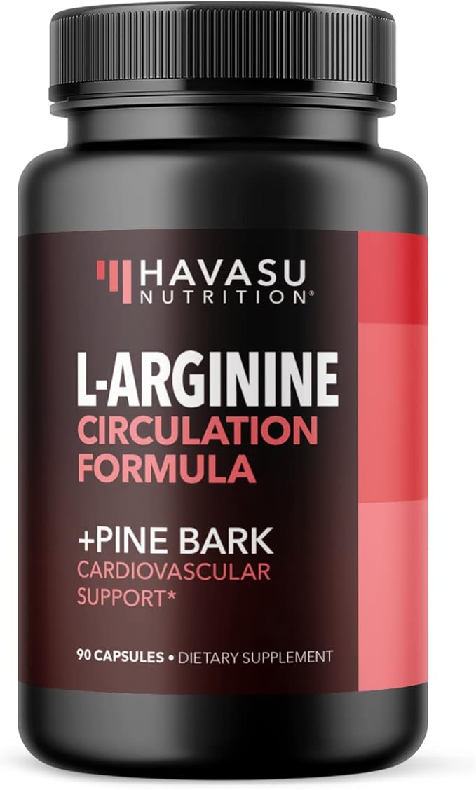 L Arginine Pine Bark Extract Capsules - Potent 2X Formula Nitric Oxide Supplement for Men with 1800mg LArginine and 100mg French Pine Bark - Endurance Performance Recovery - 90 Count 1-Month Supply