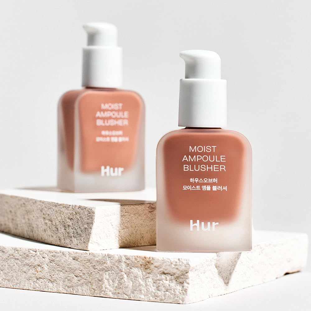 Moist Ampoule Blusher with 50% Moisture Essence | Hydrating & Long-Lasting Blush | 0.68fl.oz (9 Shades) (Nude Beige)