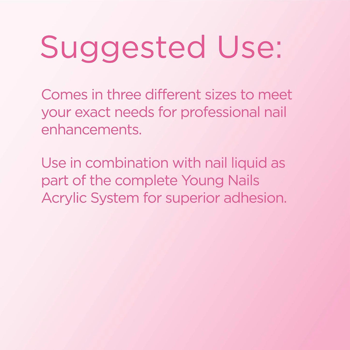Young Nails Acrylic Core Powder - Self-Leveling Acrylic Nail Powder, Clear Nude Pink White Acrylic Powder for Nail Extenstion, Professional Grade, Superior Adhesion, Color - Pink, 45g