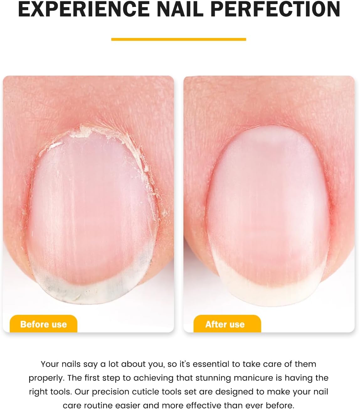 BEZOX Cuticle Trimmer with Pusher - Salon Quality Cuticle Clipper with Cuticle Pushers, Super Sharp Cuticle Cutters and Dual-End Nail Pushers Cuticle Stick, Professional Manicure Tools