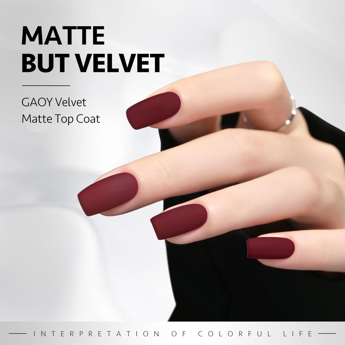 GAOY Gel Top Coat, Matte Top and Base Coat Set, 3 Pcs 16ml Glossy Matte No Wipe Combination for UV Light Cure Gel Nail Polish