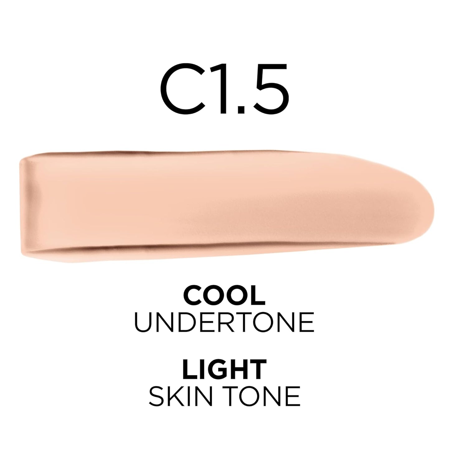 L'Oreal Paris True Match Super-Blendable Foundation, Medium Coverage Liquid Foundation Makeup, C1.5, Light, 1 Fl Oz