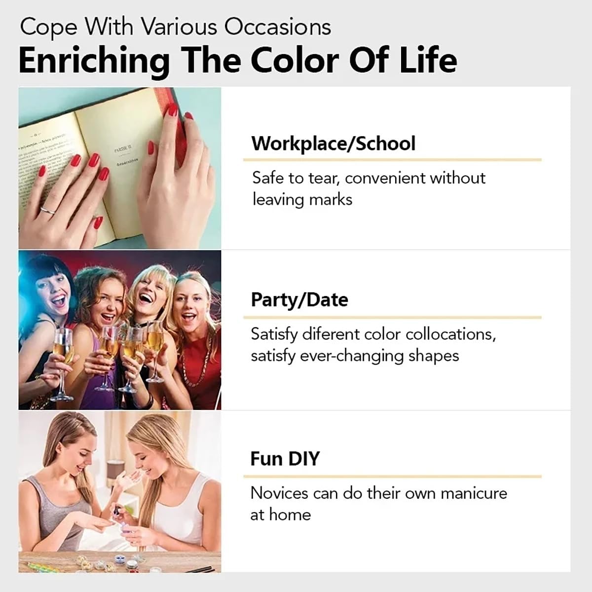 Red Semi Cured Gel Nail Strips Stickers Glossy Nail Polish Strips Decals Salon Quality Long Lasting Easy to Apply Solid Color Gel Nail Stickers for Women DIY Manicure Party Nails Decoration 1 Sheets