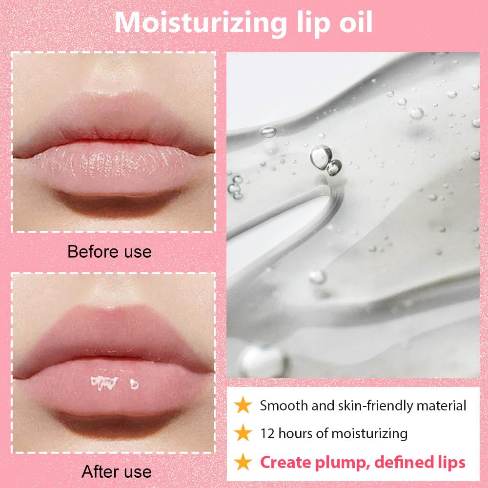 Hydrating Lip Gloss Oil - Nourishing Tinted Lip Oil for High-Shine Finish, Long-Lasting, Non-Sticky, Cruelty-Free Lip Plumper, Perfect with Lipstick & Peel-Off Lip Stain X-00#
