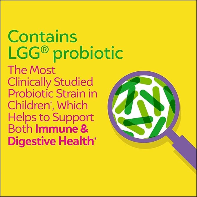 Culturelle Kids Chewable Daily Probiotic for Kids, Ages 3+, 30 Count, #1 Pediatrician-Recommended Brand, Natural Berry Flavored Daily Probiotics for Digestive Health, Oral Care & Immune Support