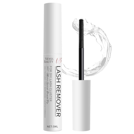 VEYESBEAUTY Cluster Lash Glue Remover 5ML Eyelash Remover for DIY Lash Extensions at home Clear Remover for Self-application Individual Lashes