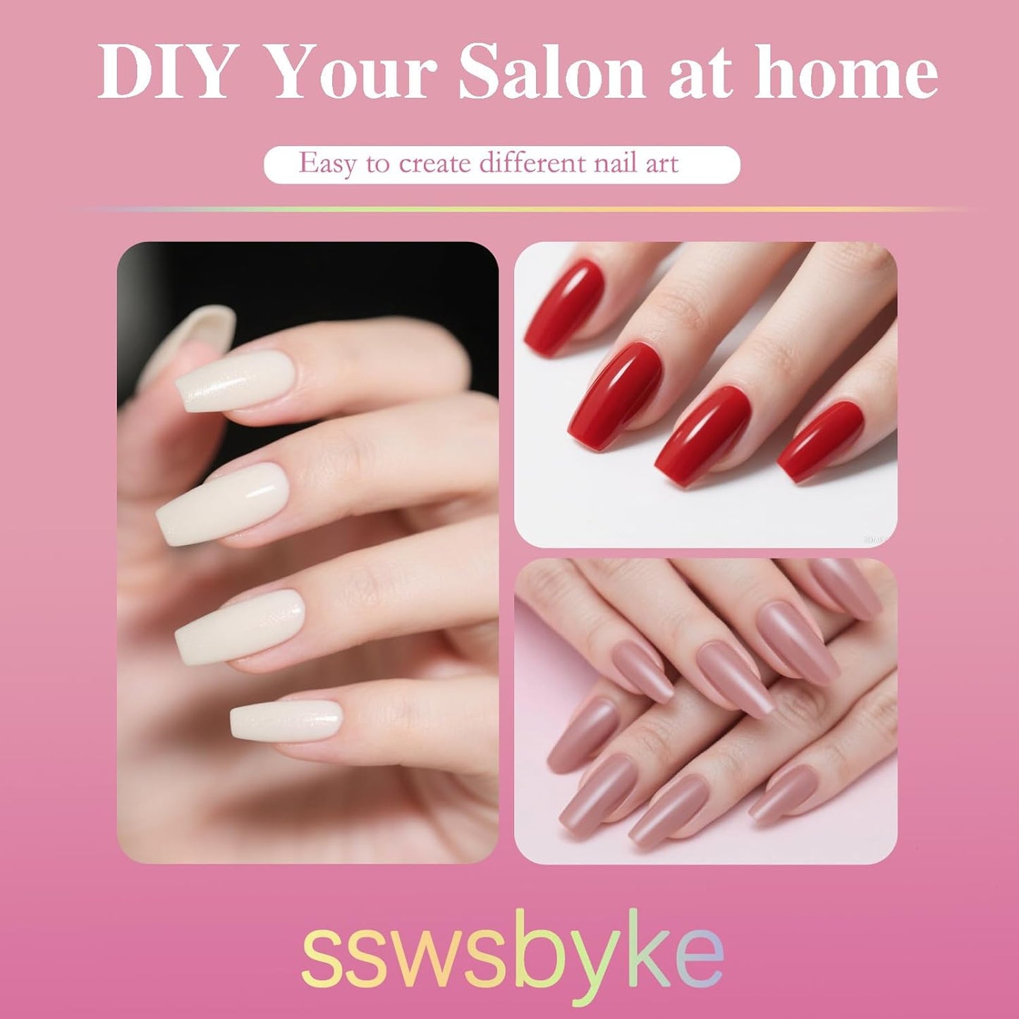 Medium Coffin Nail Tips, SSWSBYKE 300pcs Soft Gel Nail Tips for Full Cover Pre-Shaped Acrylic Fake Nails Tips 15 Sizes Half Matte Press On Nails for Extension Home DIY Salon