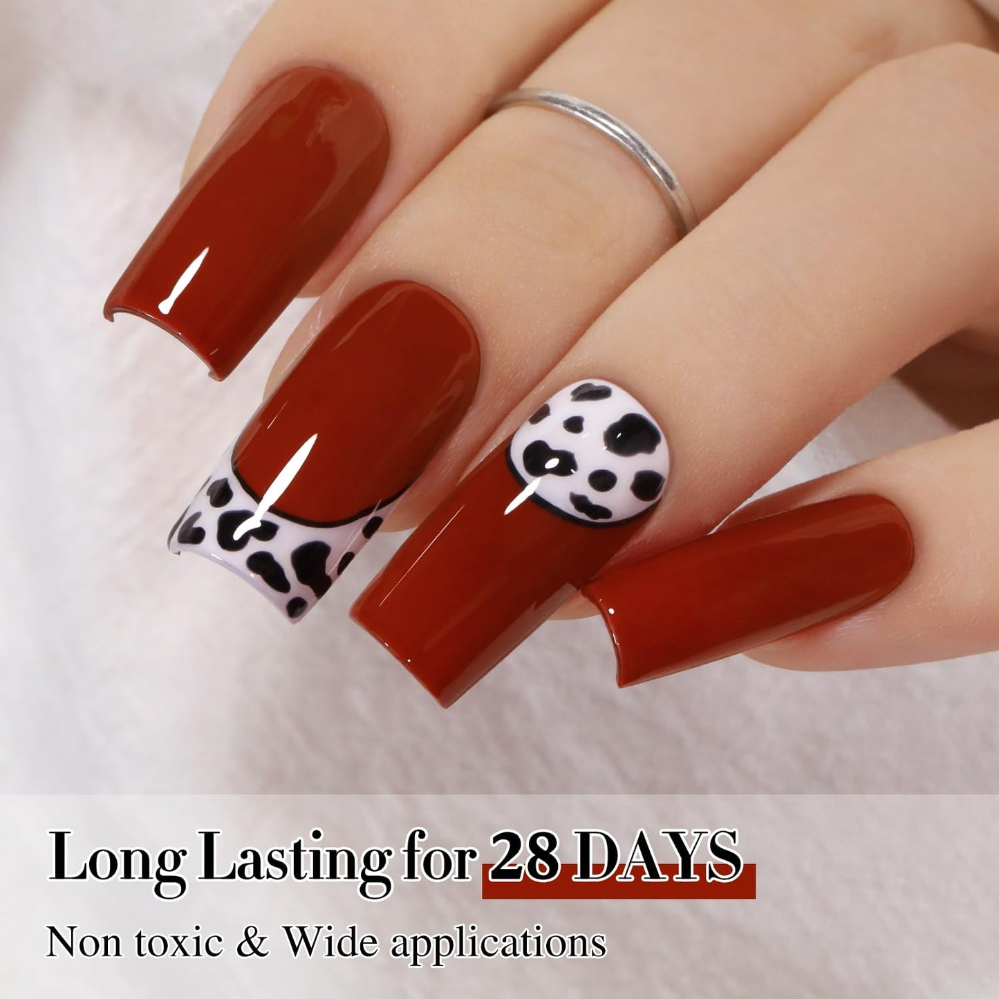 Double Rhythm Translucent Gel Polish Sheer Neutral Natural Light Milky Same Color Same Bottle 15ML Jelly UV Polish Nail Art DIY at Home (Brick Red-A1488)