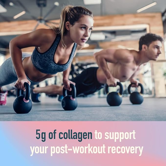 Organika Electrolytes + Enhanced Collagen- Strawberry Peach Flavor- Sugar-Free Hydration + Protein 360 Gram - 30 Servings