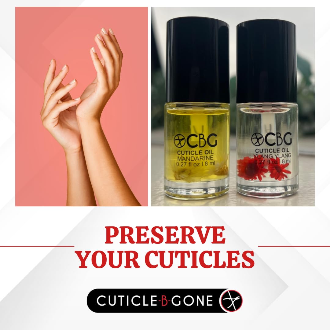 Cuticle Oil for Nails, Hydrating Nail Cuticle Oil, Softens Dry Cuticles, Moisturizes Nail Beds, Conditions Skin, Smooths Rough Edges, Supports Nail Care, Ylang Ylang, 0.27 Fl Oz