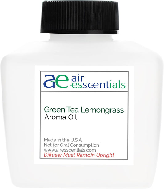 Green Tea & Lemongrass Aroma Oil, Essential Oils Blend for Diffusers & Scent Machines, Blend of Lemongrass & Leafy Greens, Aromatherapy, Cold Air Diffuser Compatible, 100 mL