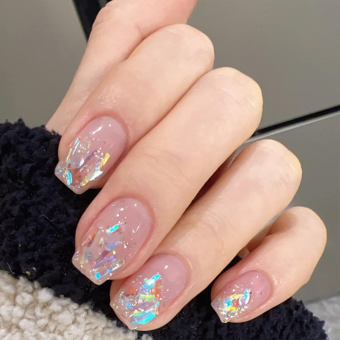 HNUIX Nail Rhinestones - 3D Multi Shape Size Crystal, Crystal Aurora Nail Gems, Flat Back, with Kit, for Nail Art, DIY Decorations