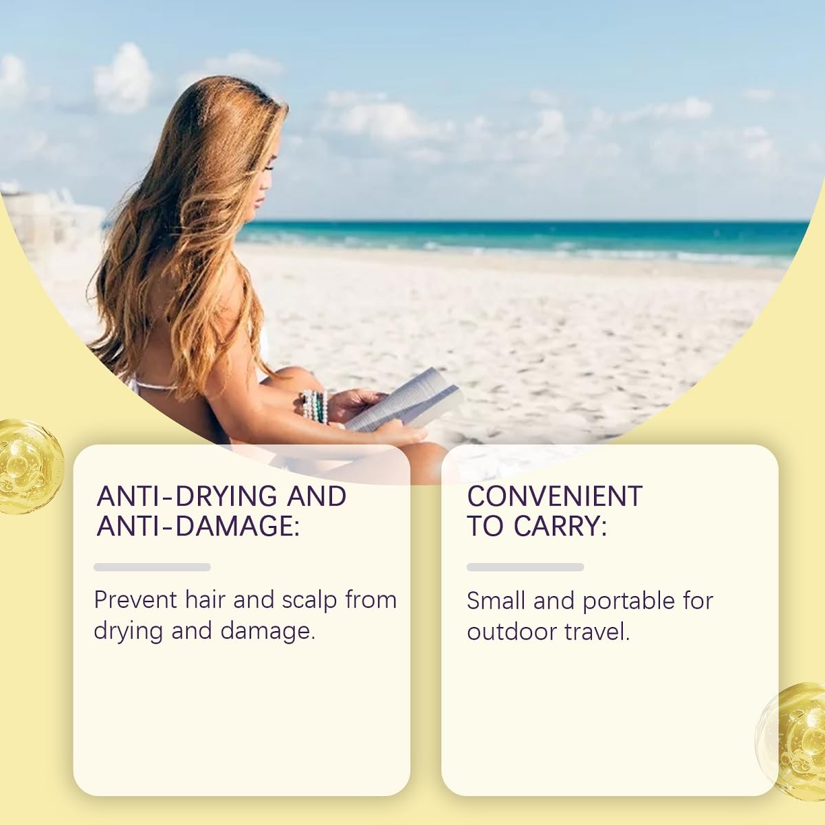 Hair and Scalp Sunscreen Spray SPF 30, Prevents Hair Fading Dryness & Scalp Sunburn for All Skin Type and UV Defense.(1 Pcs)