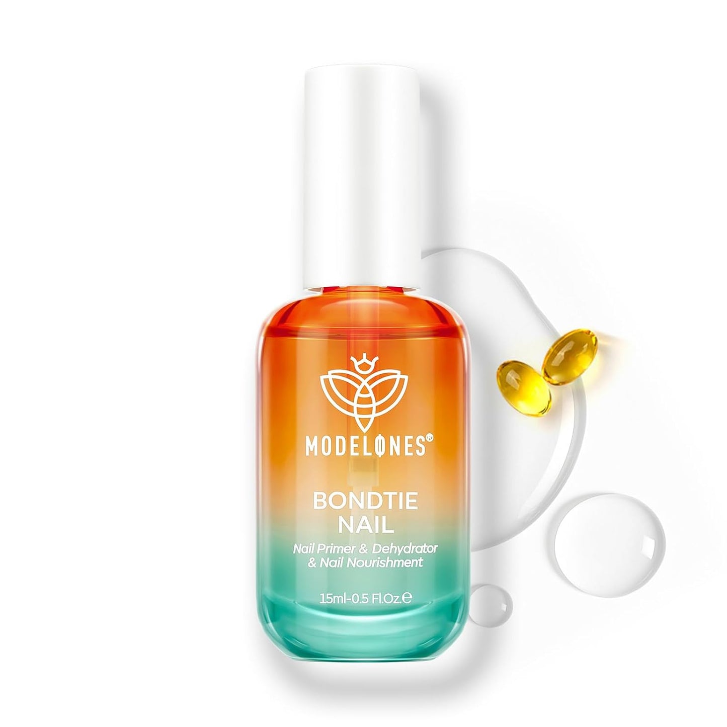 modelones Nail Dehydrator and Primer, 3-in-One Vitamin A+ E & Keratin Nourishing Prep for Nail Glue Acrylic & Gel Nails