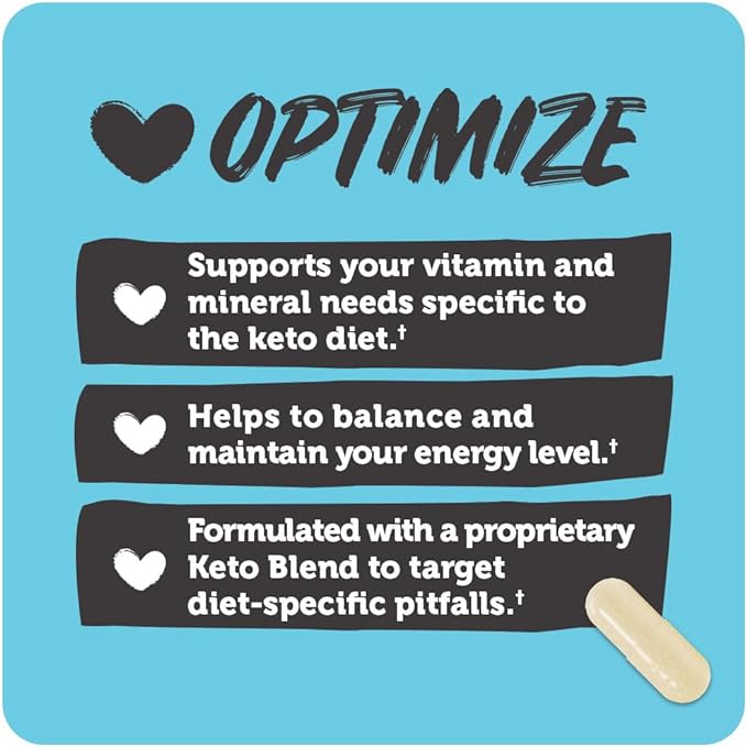Vitamin Bounty Tune Your Keto Multivitamin – Keto-Specific Nutritional Support with Magnesium, Potassium, and MCT for Energy, Cramp Relief, and Nutrient Optimization - 90 Capsules