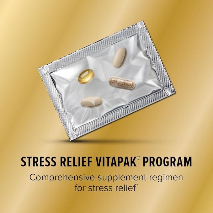 GNC Mega Men Stress Relief Vitapak, Stress & Cortisol Management, 30 Count
