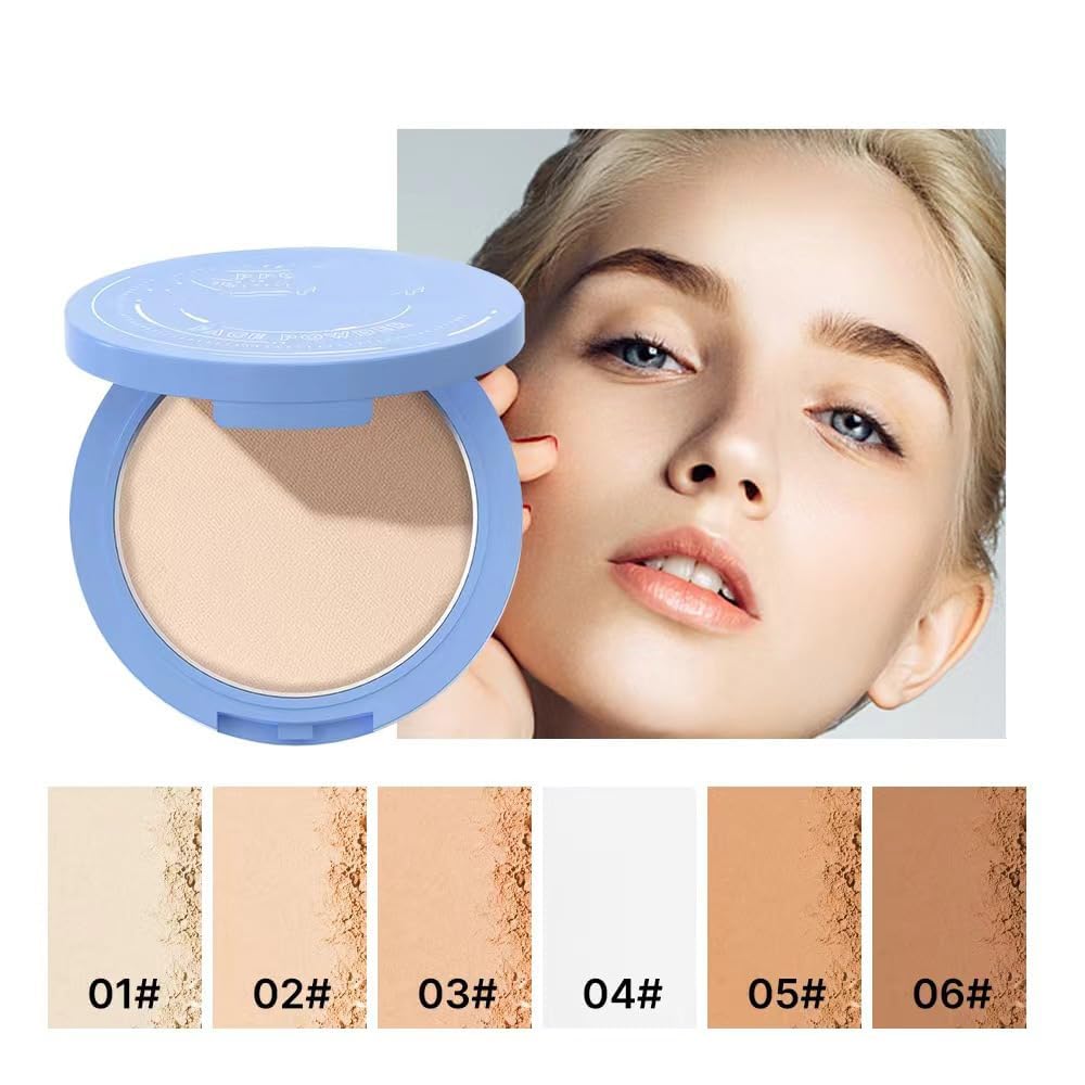 Beauty Powder Cake For Makeup Hold, Face Powder Waterproof Sets Makeup, Matte Perfection Pressed Powder, Long Wearing, Oil & Shine Control for All Skin Tones (#5, 1)